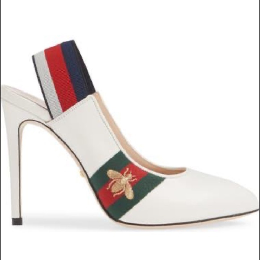 Gucci Sylvie Bee Slingback Pump